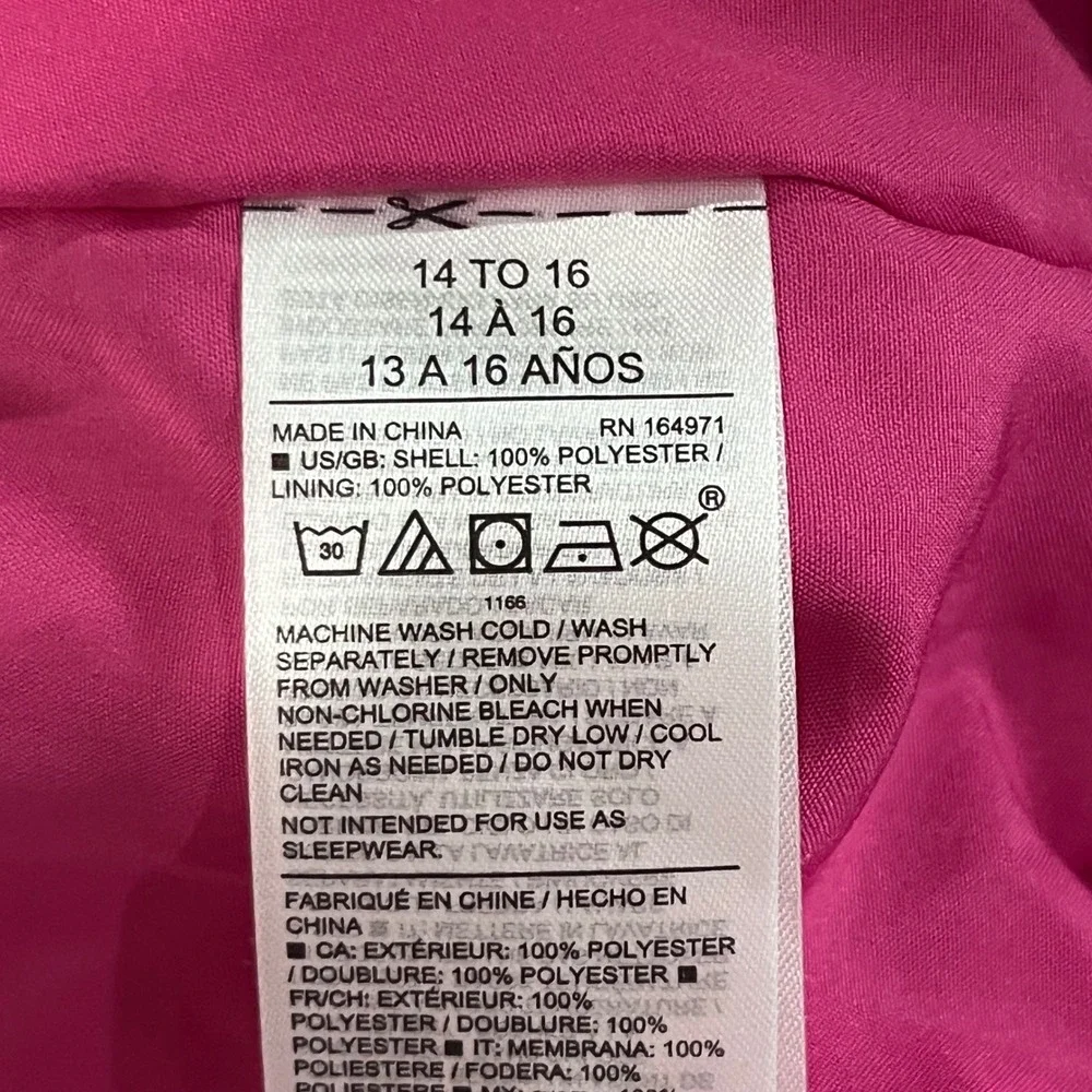 Janie and‎ Jack Girls Pink Faux Fur Full Zip Hooded Jacket Size 14-16 NWT